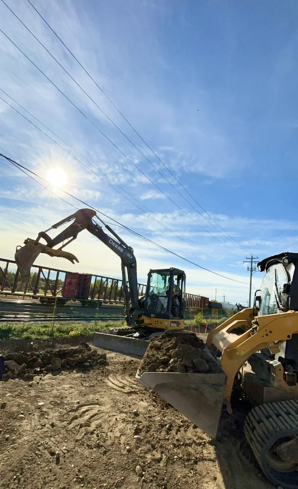 Excavator Operation in Park Construction