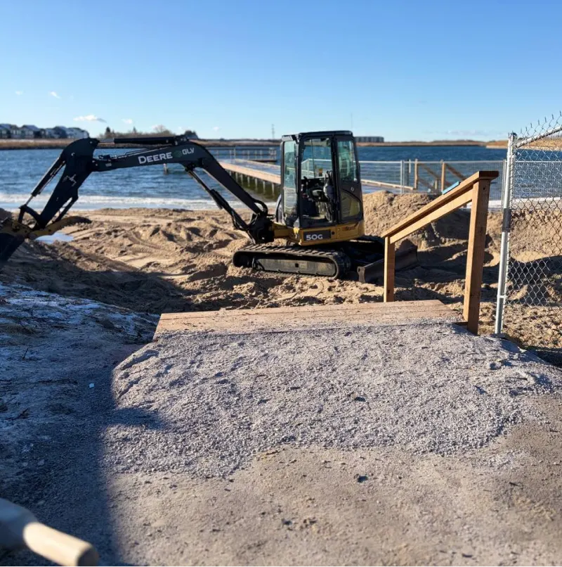 Excavator on site